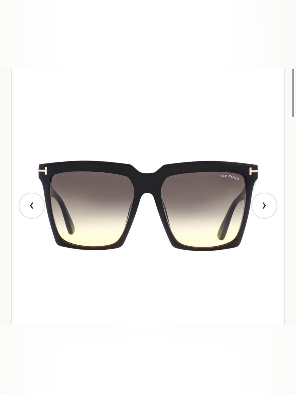 Tom Ford Black Frame Sunglasses with Subtle Brown Lens Tint